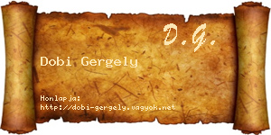 Dobi Gergely névjegykártya